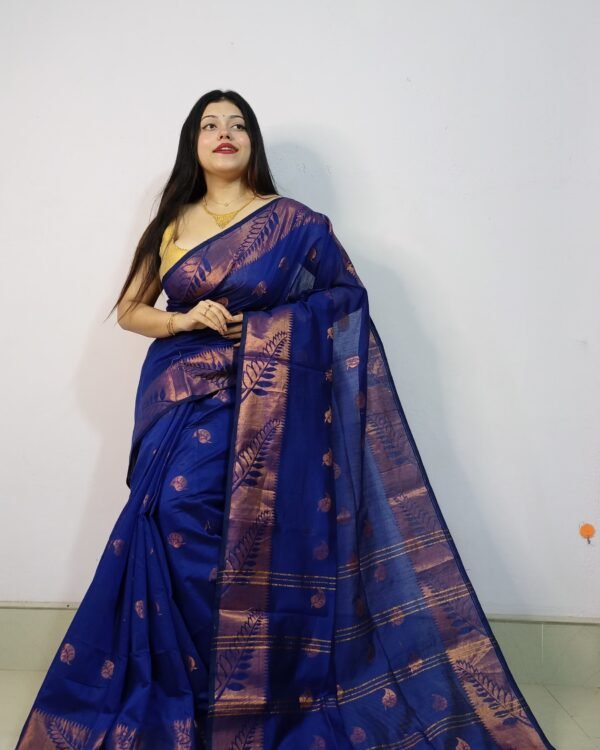 New Cotton Silk Leaf Saree