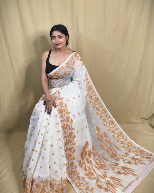Dhakai Maslin Jamdani Saree