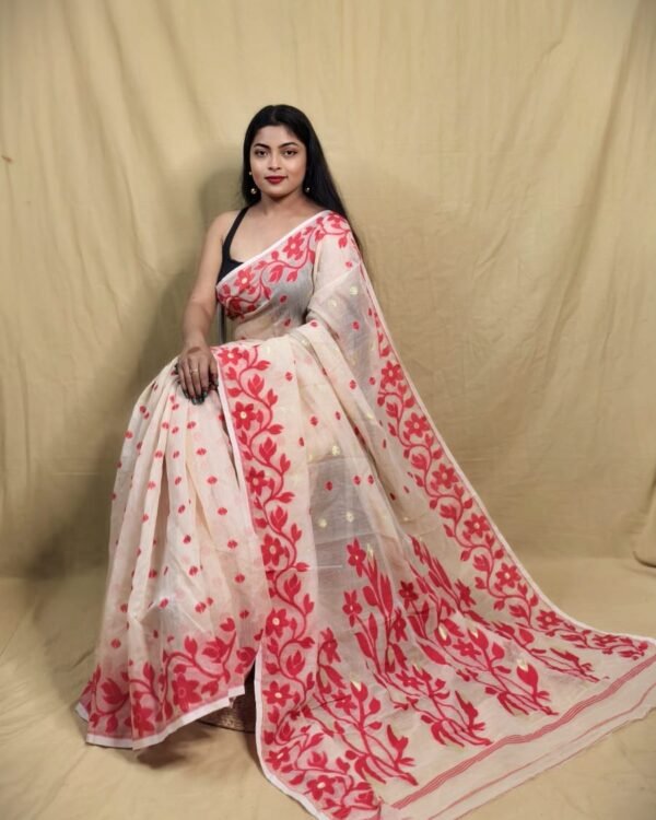 Dhakai Maslin Jamdani Saree