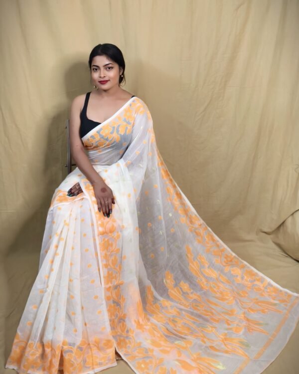 Dhakai Maslin Jamdani Saree