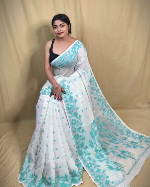 Dhakai Maslin Jamdani Saree