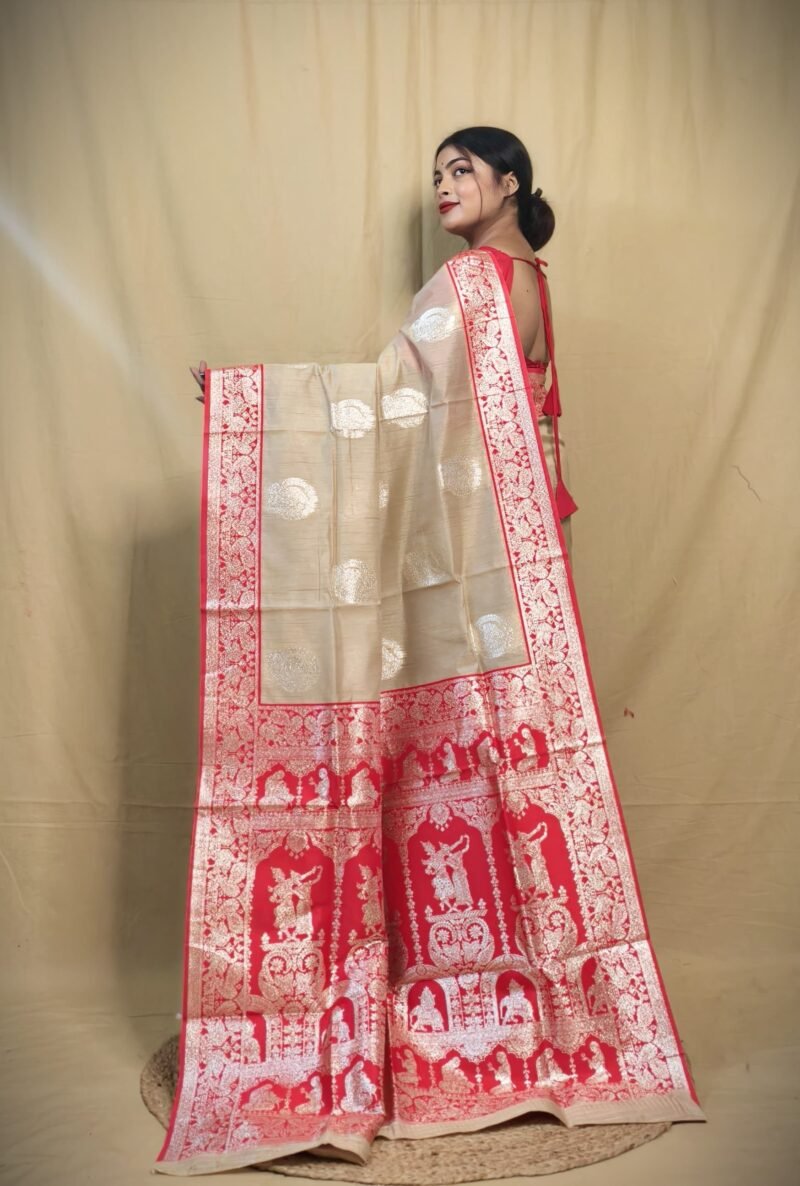 Tasar Baluchori Saree - Image 5