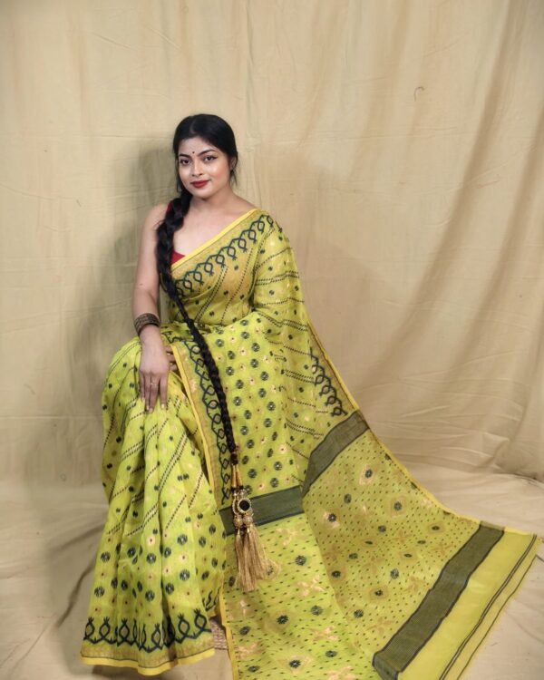 New Copper Work Jamdani Saree