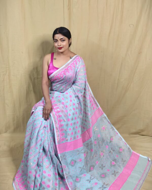 New Copper Work Jamdani Saree