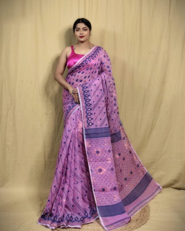 New Copper Work Jamdani Saree