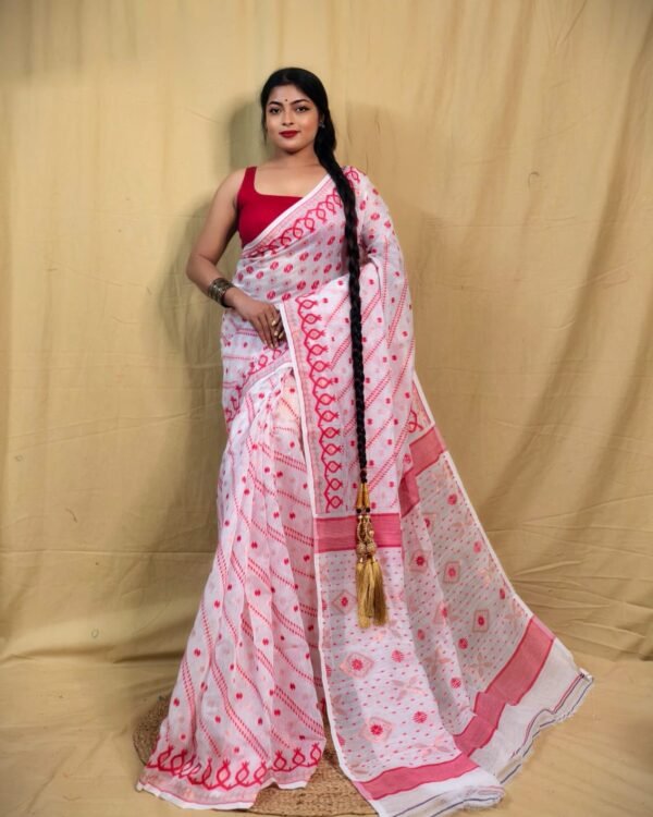 New Copper Work Jamdani Saree