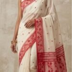 New Exclusive Red-White Kalka Hit Design Saree  