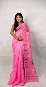 New Exclushive Mini-Gap  Thoka ful Jamdani Saree With B.P. - Image 3