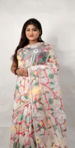 Pure Moslin Saree With Running B.P. - Image 3