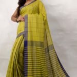 Khadi Cotton Manjuri Check Saree With B.P.