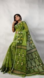 New Design Allover Silk Cotton Jamdani Saree With B.P.