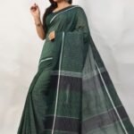 Khadi Cotton Checks Saree With B.P.