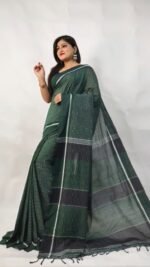 Khadi Cotton Checks Saree With B.P.