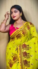 New Khadi Swan Buti Design Saree With B.P. - Image 4