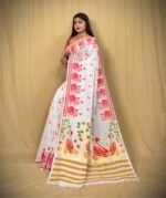 New Khadi Swan Buti Design Saree With B.P.