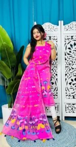 Sunshine Floral Handloom Churidar Piece With Designer Dupatta