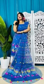 Sunshine Floral Handloom Churidar Piece With Designer Dupatta - Image 2