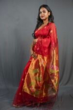 Allover Moslin Bird Pallu Saree With B.P.